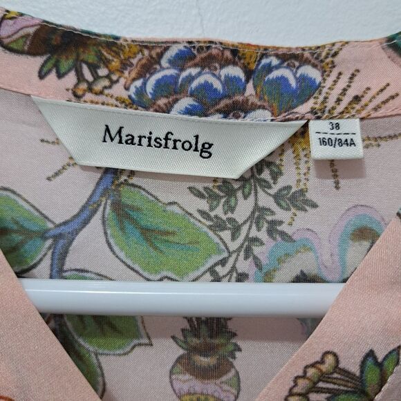 Marisfrolg Floral Print Sleeveless Silk Blend Dress Size 38 EUR US 8 Multi-color - Picture 6 of 16
